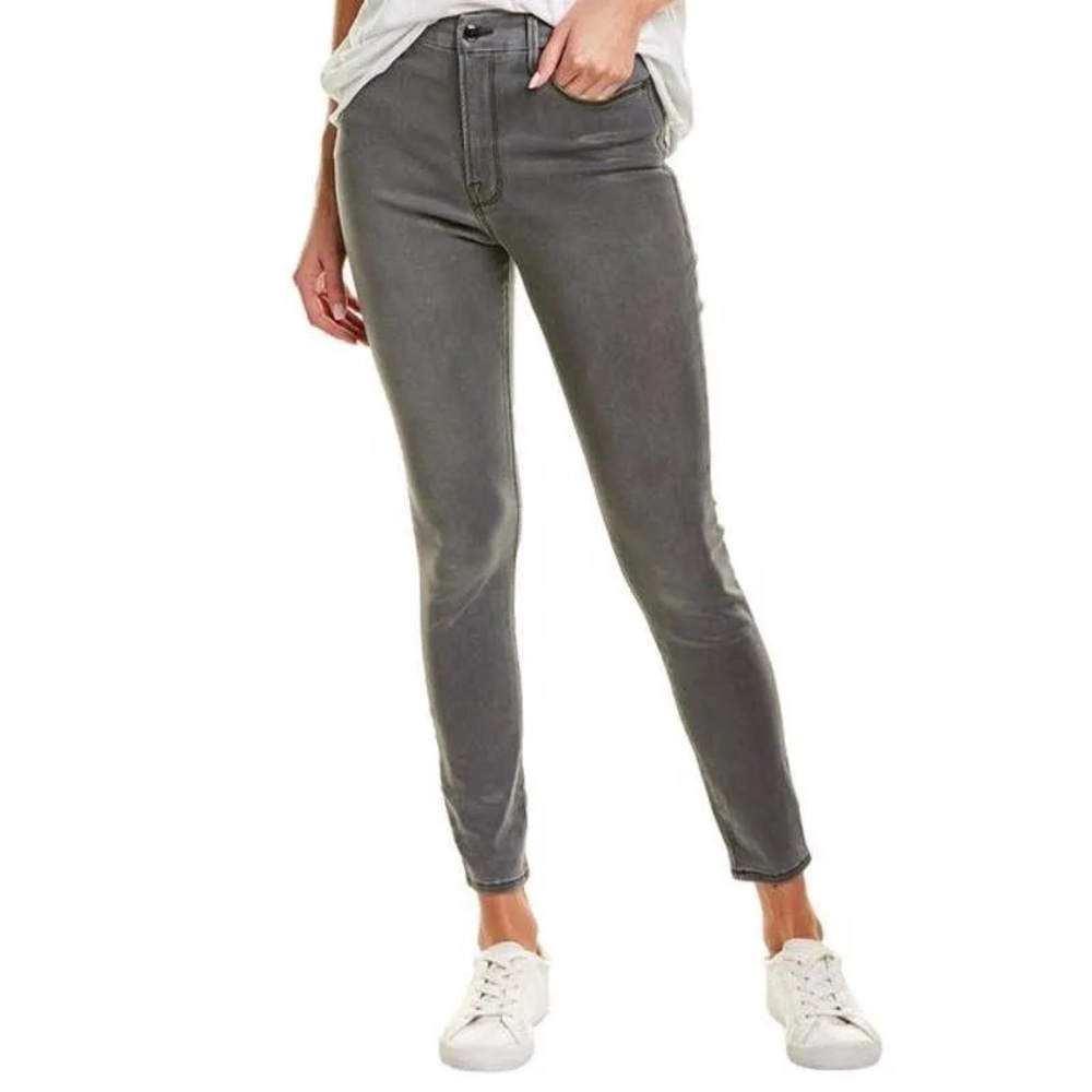 Good American NWT Gray Coated Jeans 8